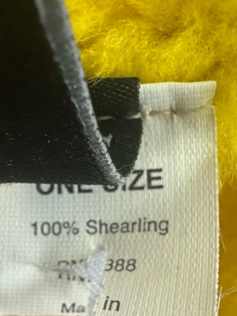 J.Crew Genuine Suede Shearling Trapper Aviator Hat Yellow Fur Lined Vinatge